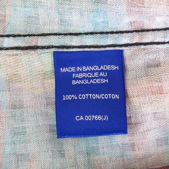 Jermyn & Bond Men’s Button Down Flip Cuff Geometric Print Shirt - Picture 12 of 13